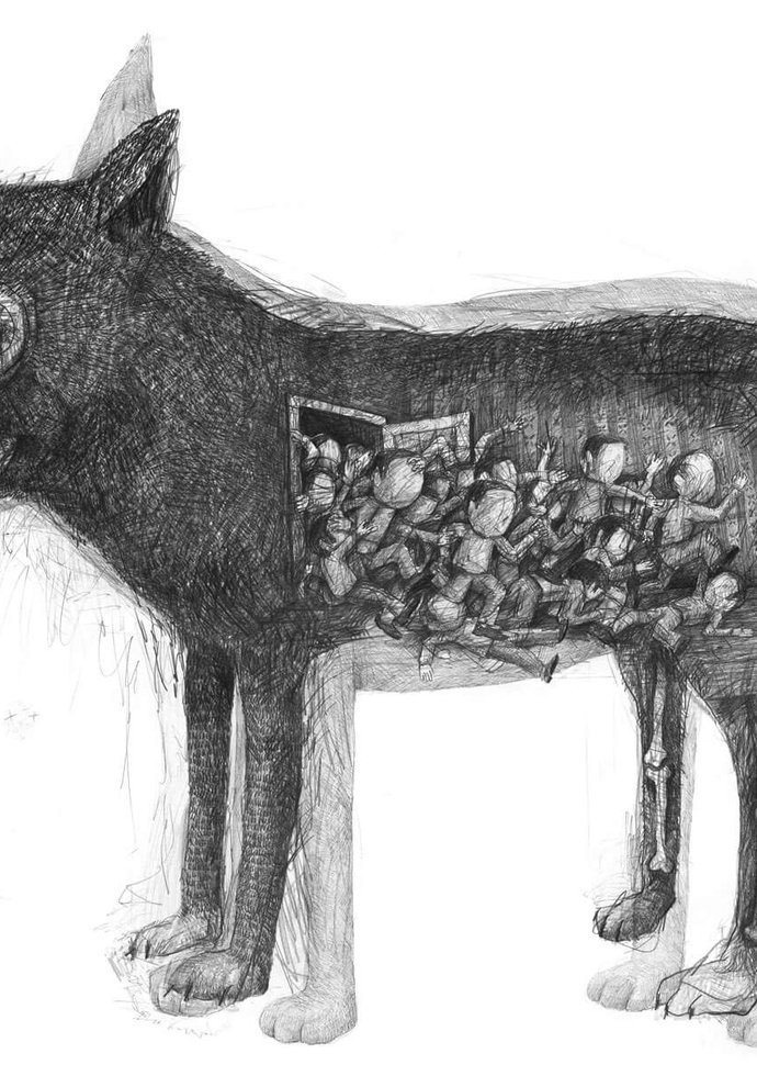 Stefan Zsaitsits Drawing Zeichnung Canis
