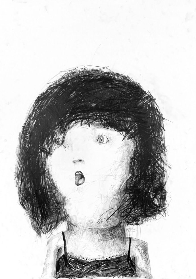Stefan Zsaitsits Drawings Zeichnungen Mädchen Girl