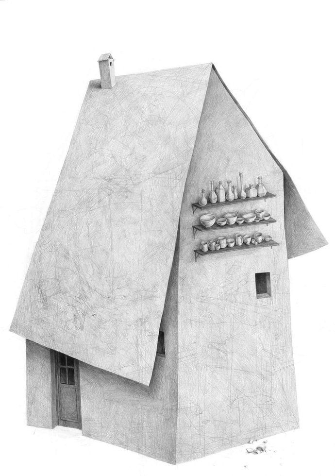 Stefan Zsaitsits Drawing Zeichnung Haus House